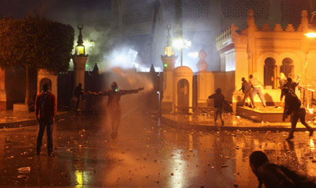 Despite talk of the Egyptian opposition resolving its issues with the government in Cairo peacefully, street protests have continued across Egypt, and not just in the Suez Canal zone. Here we see protests that degenerated again into violence, and this in front of the Presidential Palace. News that the Emma Maersk, the world's largest container ship, suffered mechanical problems and started taking water on in her engine room right after she entered the Suez Canal and was struggling not to sink and block the channel were met with alarm and suspicion. A tweet was issued claiming it was not sabotage. But the global shipping community will remain on edge as long as unrest reigns in Egypt and added security measures are needed to assure the security of the Suez Canal.