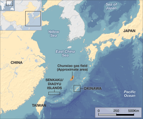 The islands in dispute - called Diaoyus by the Chinese and Senkakus by the Japanese - are strategically located between Taiwan and the Japanese island of Okinawa. The islands were taken from the Japanese by the US at the end of WWII and all were handed over to Japan in the 1970s. The problem now is that with the UN Convention on the Law of the Sea, the islands allow the nation that claims them 200NM of exclusive economic zone around them - and in this case may include as yet undiscovered but suspected natural gas and oil fields. So this is not just a matter of national prestige at stake, but also of potentially enormous reserves of energy that both China and Japan hungrily covet.